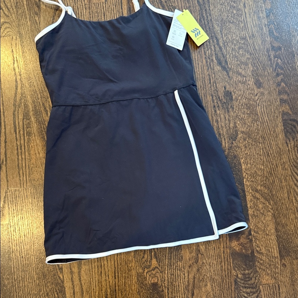 Black Dress  with skort shorts White Trim Athletic - Picture 5 of 9